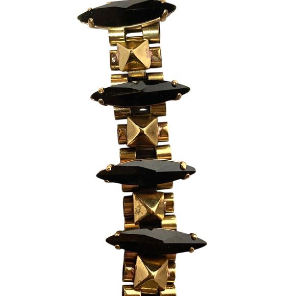 Beautiful Iosselliani Bracelet, w/original Box, Black & Gold Tone, Rare Find. - Picture 6 of 9